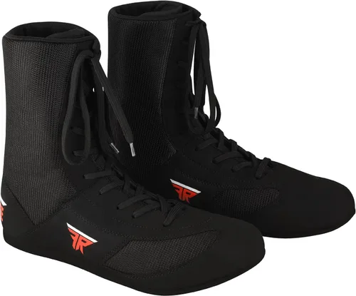 Vista 6 de FISTRAGE - Zapatos de cuero para Kick Boxing Fighting Sports Master Training Mesh Unisex Pro Hombres y Jóvenes Botas Genuinas Peso Ligero Zapatos