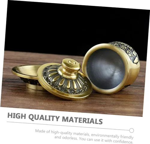Vista 3 de Taza de agua bendita tibetana para decoración del hogar, cuenco decorativo de atención plena, cuencos de altar, tazas de cerámica budista, taza