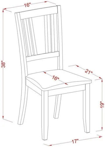 Vista 6 de East West Furniture HBDU3-MAH-C - Juego de comedor de 3 piezas que contiene una mesa de comedor redonda con pedestal y 2 sillas de cocina tapizadas
