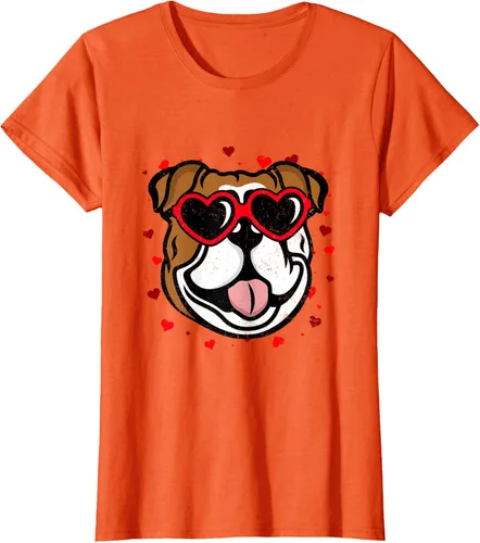 Vista 47 de Bulldog Valentine - Camiseta para amantes de las gafas de sol para perros, Negro