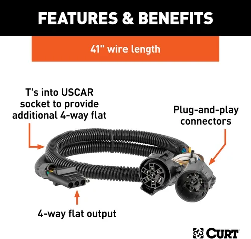 Vista 2 de Curt 55384 conector de cableado personalizable