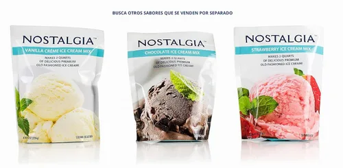 Vista 7 de Nostalgia Mezcla de helado premium, 8 paquetes (8 onzas), hace 16 cuartos de galón en total