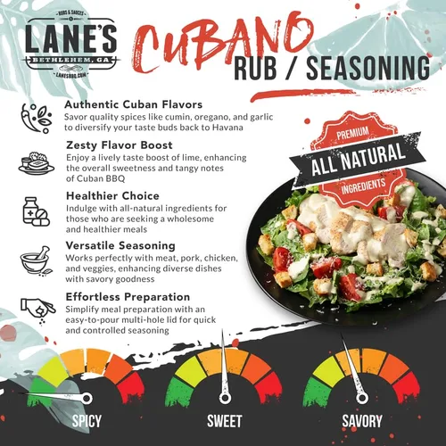 Vista 3 de Lane's Mezcla de condimentos cubanos cubanos, mezcla de especias cubanas totalmente natural, sabor perfectamente equilibrado para tus hamburguesas