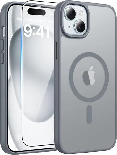 Vista 243 de FNTCASE - Funda para iPhone 16 Pro: magnética, mate, translúcida, de grado militar, protectora contra caídas, resistente, fina, duradera y a prueba