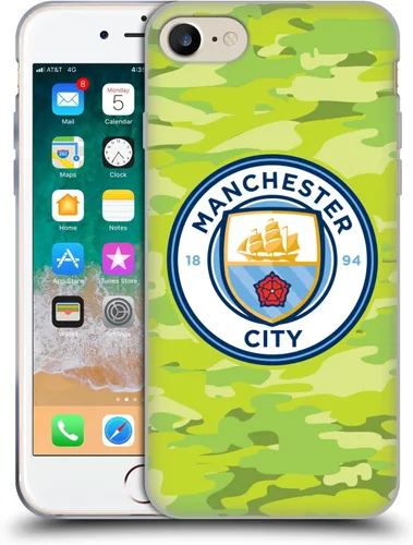 Vista 284 de Head Case Designs Funda de gel con licencia oficial del Manchester City Man City FC Blue Moon Badge Camou [protección de grado militar] compatible