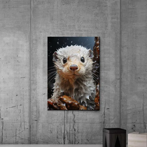 Vista 7 de Fox Mother Cub Print, In The Style Of Stencil,Based, Ivory, Kids Wall Art, Kids Wall Art Display, Mom And Baby Animal Art Print, Wall Art, Art Print