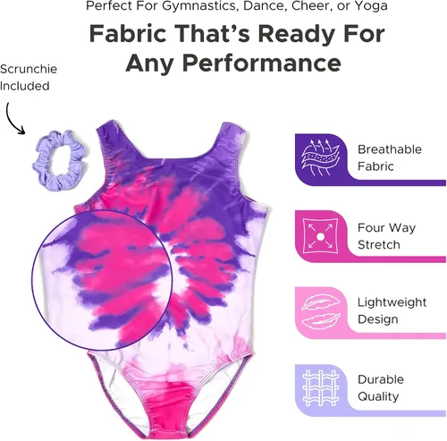 Vista 59 de Destira Premium Closed Back Gymnastics Leotards for Girls - Snug Performance Fit (Size Up for Comfort), GIRLS/CHILD Sizes