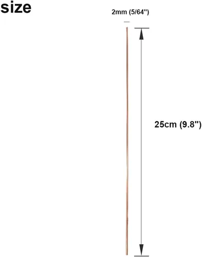 Vista 3 de 20 piezas de varillas de soldadura de cobre BCuP-2 (5/64") 2mm de fósforo, varillas redondas de soldadura de latón autoflujo con TIG y arco