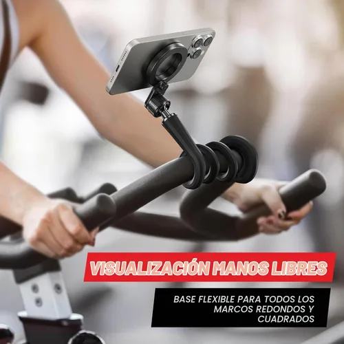 Vista 2 de ICARMOUNT Soporte flexible para teléfono de gimnasio para bicicleta de giro