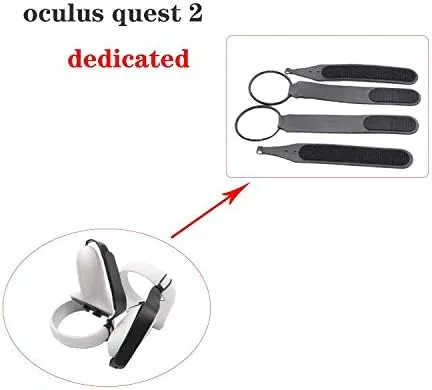 Vista 7 de TNE Knuckle Straps with Wrist Straps & Thumbstick Covers for Oculus Quest 2 VR Anti-Drop Hand Grip Accessories for Quest 2 Gaming Headset Touch