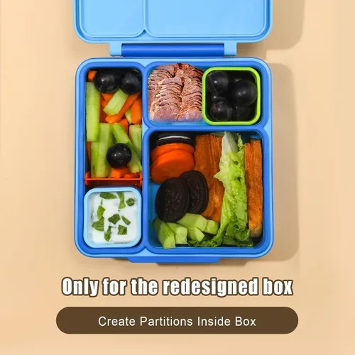 Vista 5 de 2 recipientes de inmersión compatibles con recipientes de aderezo de ensalada de 4 onzas para llevar Silicone Container for Most Bento Lunch Box