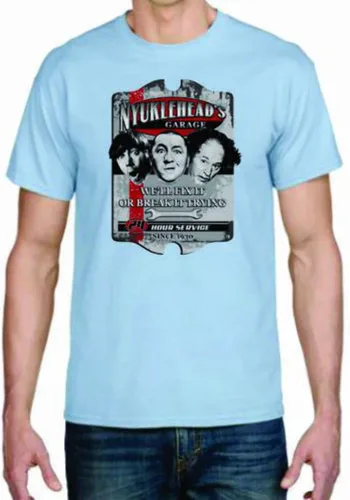 Vista 3 de KNUCKLEHEAD'S Garage - Camiseta para adulto DryBlend - Humornovedad de Three Stooges