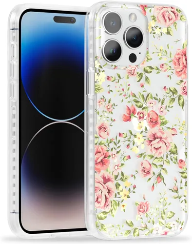 Vista 50 de SCORPIFY Funda para iPhone 14 Pro Max con diseño iridiscente de mariposa azul, bonita funda transparente para mujeres y niñas