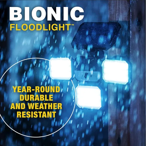 Vista 5 de Bionic Floodlight Deluxe Luz Solar para Exteriores Impermeable Luz de Patio Sensor de Movimiento Luces para Exteriores con Control Remoto Ajustables