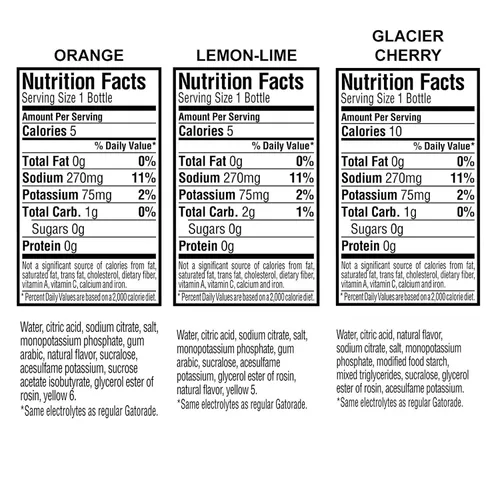 Vista 5 de Gatorade Zero Sugar Thirst Quencher - Paquete variado de tres sabores, botellas de 20 onzas líquidas (paquete de 24)