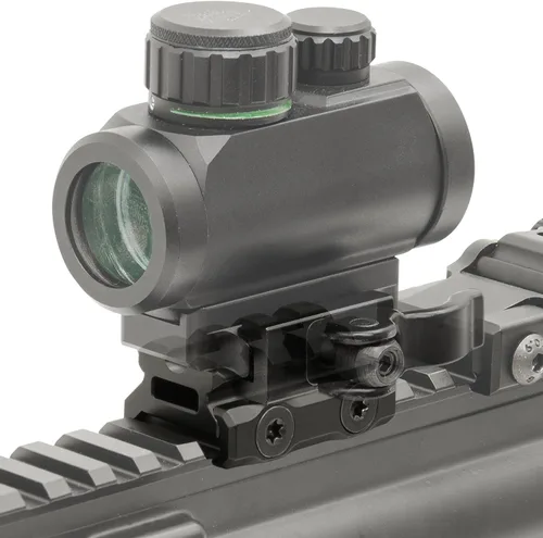 Vista 2 de Leapers MT-RSX5S Inc., UTG Super Slim Picatinny Riser Mount, 1/2" de altura, 3 ranuras, negro