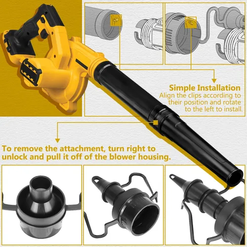 Vista 3 de N434868 Boquilla de aire para DeWalt DCE100B (tipo 1) 20v DCE100M1 (tipo 1) 20v DCE100M1 20V DCE100M1-CA DCE100B 20V DCE100B-CA soplador de hojas