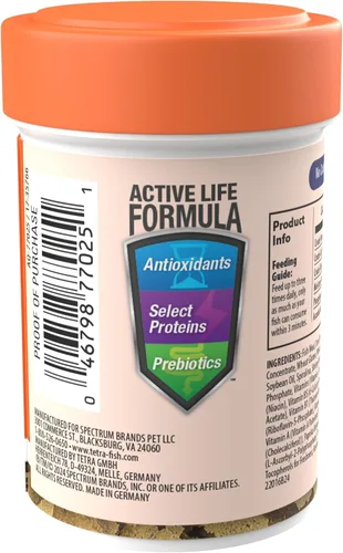 Vista 2 de Tetra Goldfish Flakes, dieta nutricionalmente equilibrada para peces de acuario, copos enriquecidos con vitamina C, 0.42 onzas