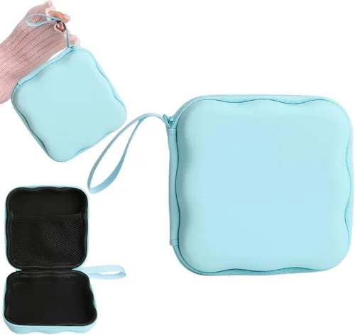 Vista 15 de Funda de almacenamiento para cargador, diseño de ondas, protector de cargador de viaje, organizador de cables para auriculares, caja