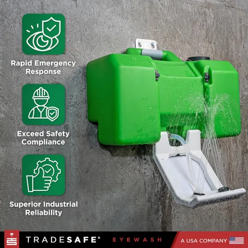 Vista 7 de TRADESAFE Estación de lavado de ojos de emergencia: estación portátil de lavado de ojos aprobada por OSHA, primeros auxilios de lavado de ojos de 8