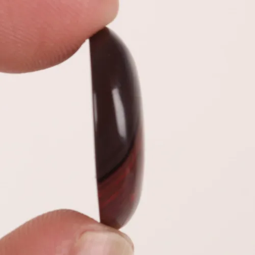 Vista 2 de REAL-GEMS Jaspe rojo natural de 19,5 quilates. Cabujón ovalado perfecto certificado para hacer joyas