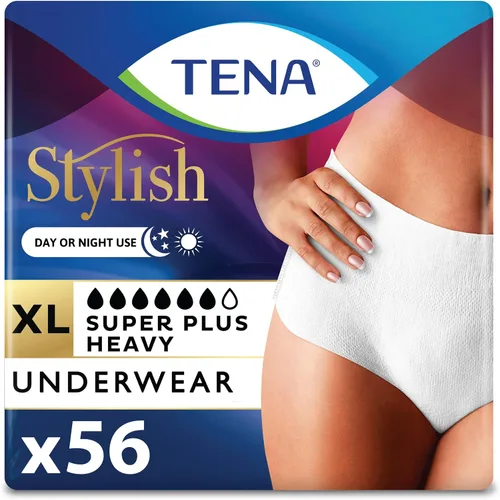 Vista 8 de TENA Ropa interior para incontinencia para mujer, absorción súper grande, pequeña/media, 18