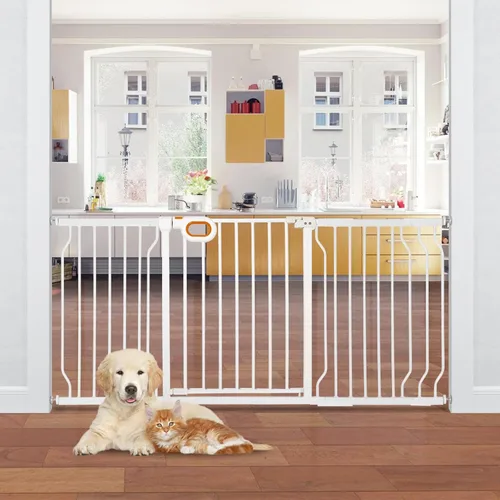 Vista 18 de owlie Pequeña puerta estrecha para bebé para escaleras, pasillos de 23.6-27.6 pulgadas de ancho, puerta de presión para niños, puerta para niños