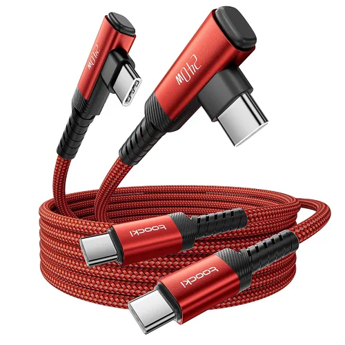 Vista 13 de Cable USB C [Paquete de 2, 1 mt] Carga rápida de 240 W tipo C, cable USB 2.0 trenzado de nylon para iPhone 17 16 15 Pro Plus Pro Max Air, iPad Pro