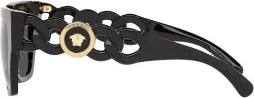 Vista 2 de Versace Gafas de sol para mujer marco negro lentes gris oscuro 2087in