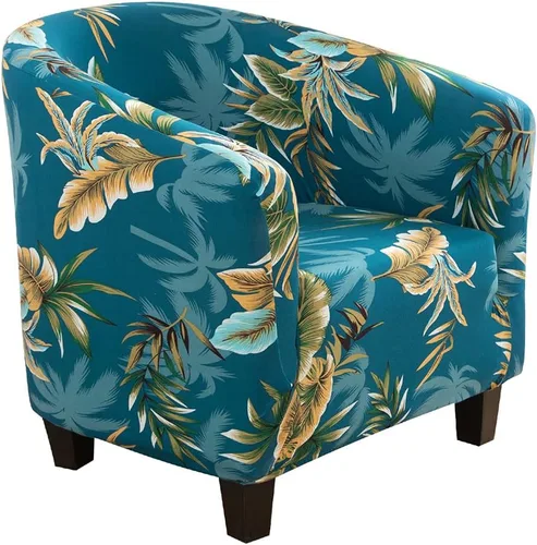 Vista 37 de SearchI Funda Elástica para Silla Club, Fundas Elásticas para Silla Barrel, Fundas Estampadas para Silla Tub, Funda de Elastano Suave para Sillón