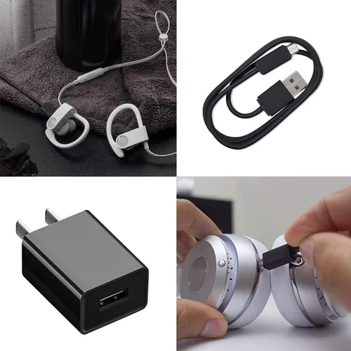 Vista 5 de Cable de carga USB compatible con Beats by Dr Dre Studio Solo 3 2 2.0 Powerbeats 3 2 2 Auriculares inalámbricos para auriculares inalámbricos Pill
