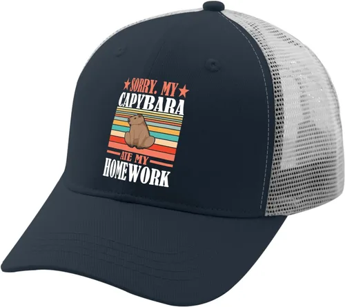 Vista 2 de devor Gorras Sorry My Capybaras ate My Homework Dad Sombreros para Mujer Divertida Gorra de Béisbol Ajustable