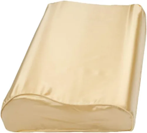 Vista 11 de Funda de almohada de seda para almohada de cuello de espuma viscoelástica, funda de almohada de seda de morera pura para almohada cervical de Beige