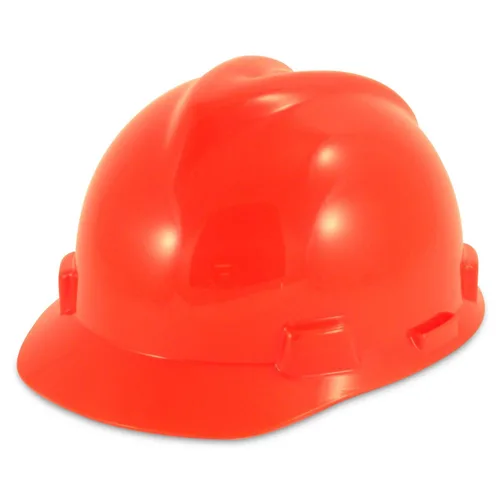Vista 24 de MSA 495851 V-Gard - Casco de seguridad, con suspensión de trinquete Fas-Trac III, carcasa de polietileno, protección anti-impacto superior, correas