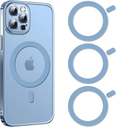 Vista 12 de COJOC 3 calcomanías de anillo Magsafe, adaptador de conversión magnético universal compatible con accesorios de carga inalámbrica para iPhone Negro