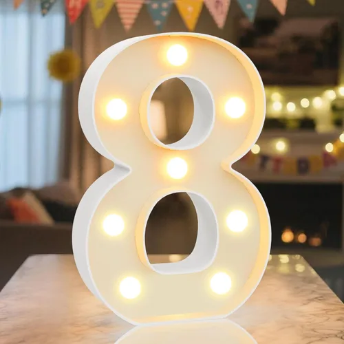 Vista 18 de Letrero LED de Marquee con Letras Iluminadas - Letras Iluminadas del Alfabeto para Cumpleaños, Graduación, Decoración de Pared y Mesa en Bares
