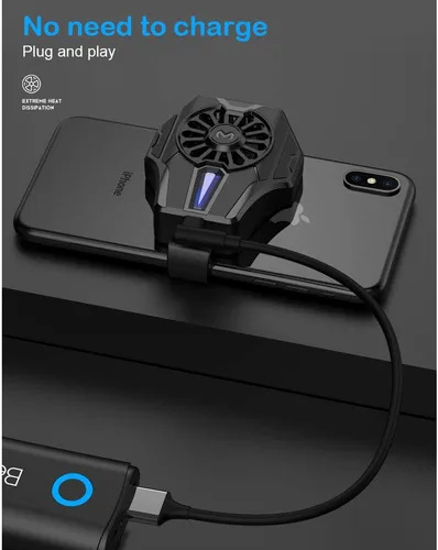 Vista 4 de IVY Semiconductor Refrigeración Teléfono Ventilador De Refrigeración Para Android iOS Juego Radiador Portátil - Negro