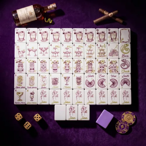 Vista 8 de Arrowbash 168 piezas de mahjong americano solamente, 1.2 pulgadas, parte Rosa