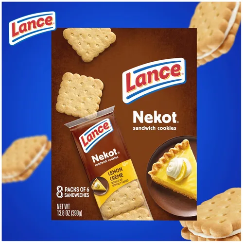 Vista 7 de Lance Nekot Lemon Creme, 8 paquetes envueltos individualmente, 6 sándwiches cada uno (paquete de 14)