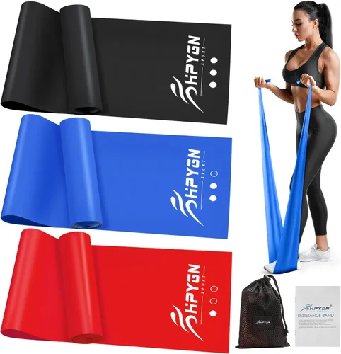 Vista 11 de Bandas de resistencia, bandas de ejercicio, bandas de terapia física para entrenamiento de fuerza, yoga, pilates, banda elástica de estiramiento