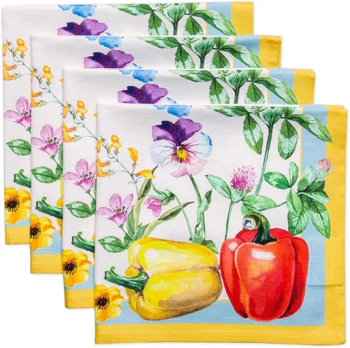 Vista 92 de Maison d' Hermine Juego de 4 servilletas de tela 100% algodón, suaves y duraderas, servilletas cuadradas reutilizables para uso diario, lavables