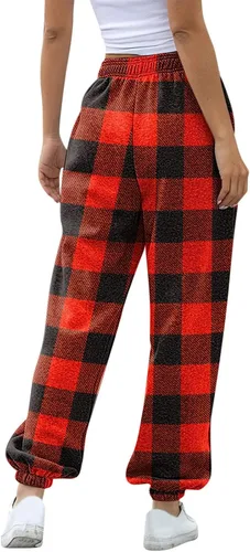 Vista 3 de Pantalones deportivos de yoga para mujer, de cintura alta, cómodos, holgados, para entrenamiento, holgados, para descansar
