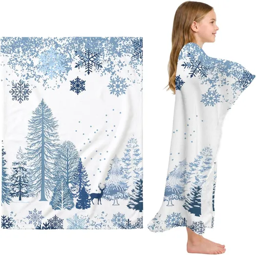 Vista 95 de Manta de forro polar suave con diseño de árbol de Navidad con texto en inglés «This is My Christmas» para ver películas navideñas, sofá, silla, sala