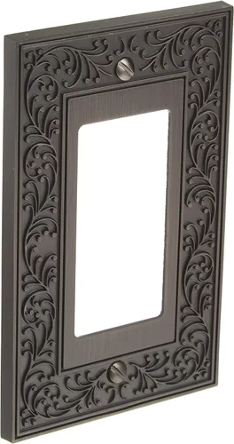 Vista 15 de Amerelle 43RVB - Placa de pared English Garden con 1 interruptor de palanca, metal fundido, color bronce envejecido, 1 paquete