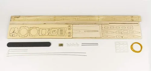 Vista 7 de Balsa Wood Aircraft 22.835 in Mini Stick Entrenamiento Eléctrico Avión Deportivo Necesidad de Construir para Adultos (R0301)