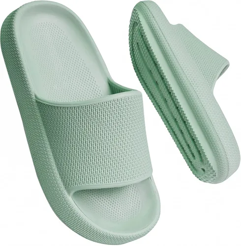 Vista 7 de FJPTREN Zapatos de nube para niños y niñas, sandalias acolchadas antideslizantes, zapatos de ducha ligeros, plataforma para niños, suela gruesa