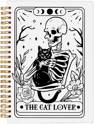 Vista 12 de Cuaderno gótico en espiral, diario gótico para parejas, cuaderno gótico para mujeres y hombres escritura, cuaderno de espiral para parejas de 8.3 x