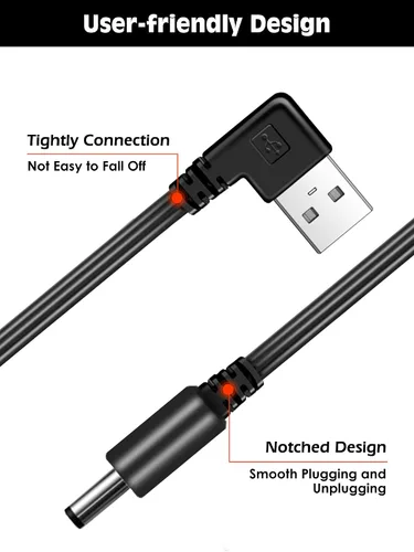 Vista 2 de 1 cable USB corto, cable USB desmontable para ropa calentada, chaqueta, chaleco, suéter, ropa interior térmica, cable de alimentación portátil de 5 V