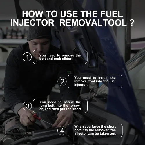 Vista 5 de Kit de herramientas de extracción de inyectores de combustible compatible con Ford Powerstroke Diesel 6.7L (2011-2018) Herramienta de extracción