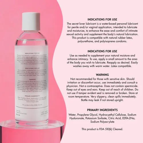 Vista 7 de Secret Lover Lubricante sexual de espuma blanca, lubricante personal líquido a crema activado por fricción para mujeres y hombres, fórmula suave